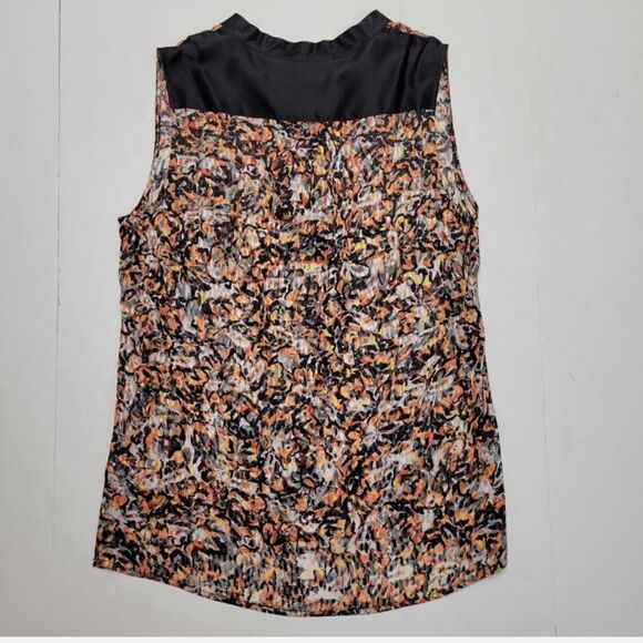 Robert Graham Women's Natural Floral Silk Blend Lulu Top w/ Bow Detail Size XL - Picture 6 of 7